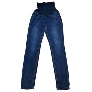 Jessica Simpson Maternity Dark Wash Pull On Skinny Jeans Size Small